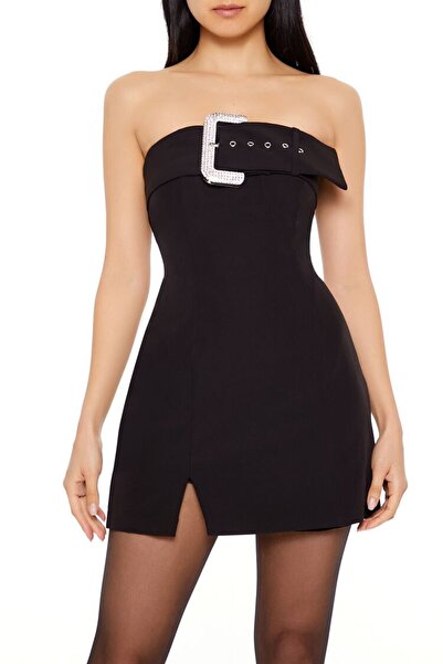 Forever 21 Taşlı Tokalı Mini Elbise