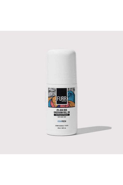 Furr 4% AHA BHA Underarm Roll On with Kojic Acid, Aqua Fresh Fragrance - 40ml