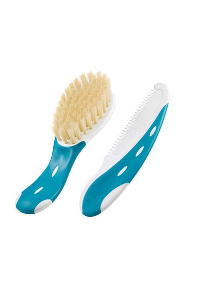 Nuk Blue Bristle Brush Comb Set