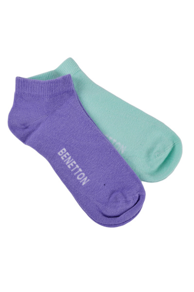 United Colors of Benetton Размер 36-40 Дамски чорапи с лого, бродирани, тъкани, 2 чифта 77279