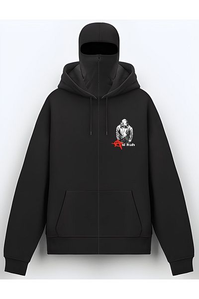 Edizen Unisex Rebelish Soul Hooligan Oversize Hooded Sweatshirt