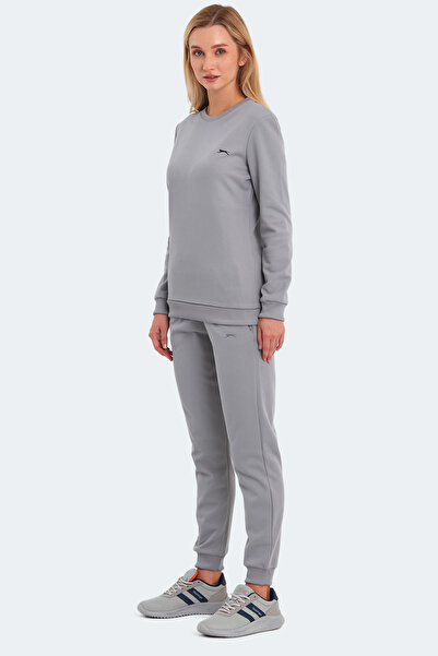 Slazenger OLINDA Kadın Cepli Gri Eşofman Takımı