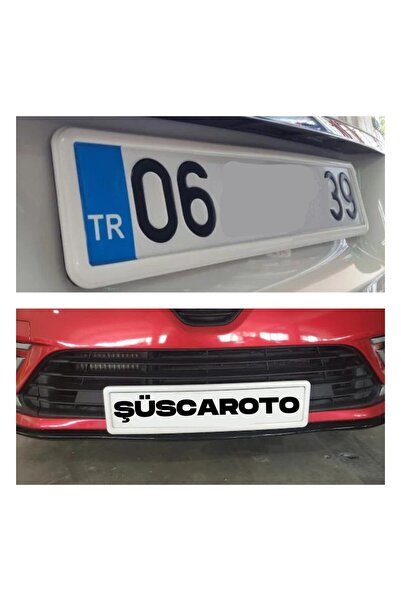 caralp Beyaz Çerçeveli Esnek Araç Takmatik Plakalık Oto Plakalık Plaka Altı A...