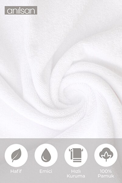 Anılsan Set de 6 prosoape grecești - 2 prosoape de mână 50x90, 2 prosoape de baie 70x140, 2 prosoape pentru picioare 50x70