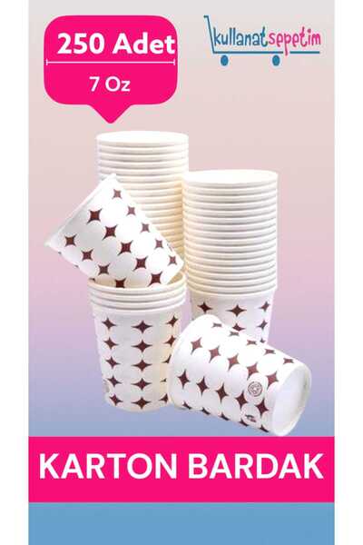 Kullanatsepetim 7oz Karton Bardak 250 Adet 1.kalite Akıtmaz Sızdırmaz