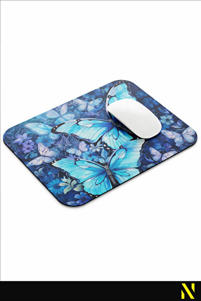 nilizma Butterfly Pattern Ergonomic Mouse Pad – Colorful and Comfortable Design with Non-Slip Base
