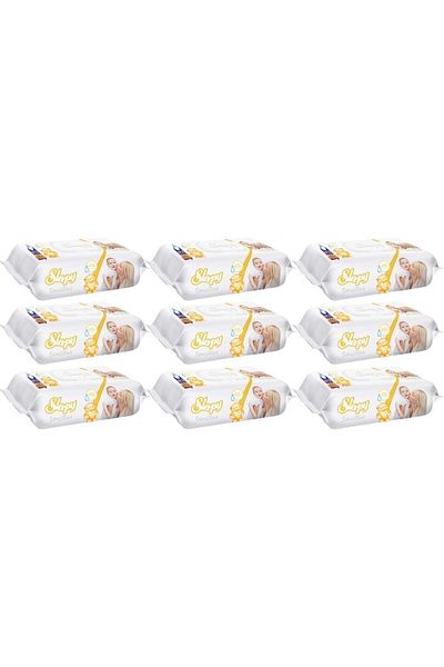 Sleepy Wet Towel Wipes 90 Sheets Sensitive Set of 9 with Plastic Cover