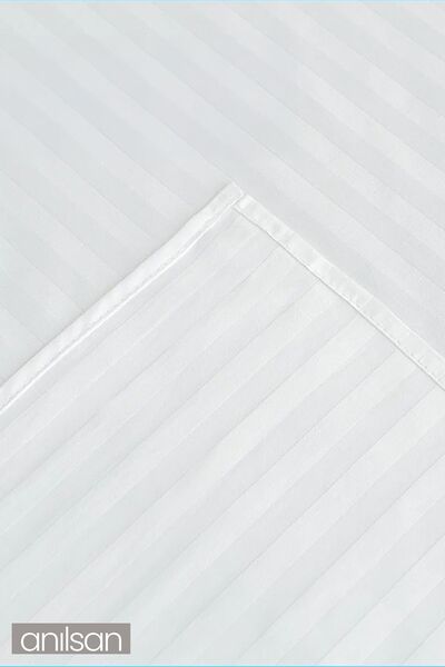 Anılsan 83 String Striped Satin Bedsheet - Single and Double, Home and Hotel Bedsheet, Simple and Elegant