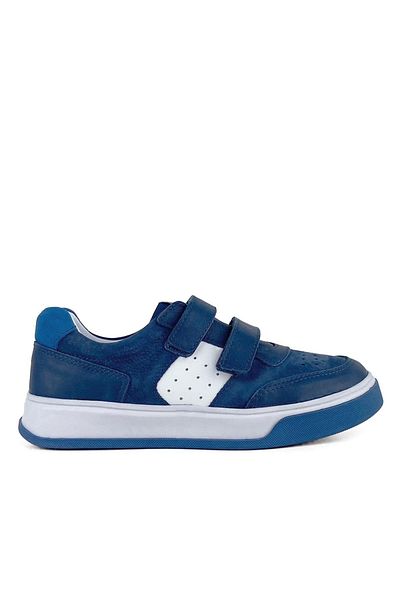 Cici Bebe Ayakkabı Pantofi ocazionali pentru băiat din piele naturală denim alb