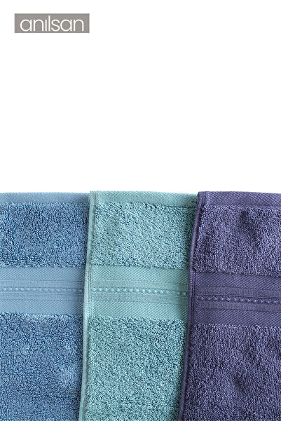 Anılsan Набір з 3 м'яких рушників з бордюром - 50x90 см, 250 г, 100% бавовна, рушники для спа та готелів