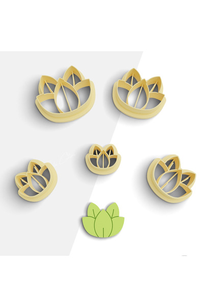 brocutters Potted Plant Shaped Polymer Clay Cutting Mold, Earring Mold, Jewelry Mold, Clay Cutter, No:1122