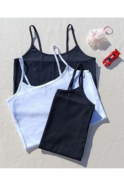siyalife Ribbed Lycra 3-Piece Women's Tank Top