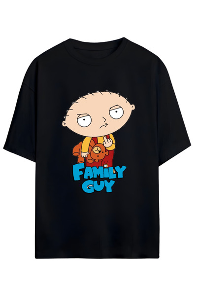 MAGORS UNISEX OVERSIZE ΒΑΜΒΑΚΙ Τ-SHIRT ΜΕ ΣΧΕΔΙΟ FAMILY GUY