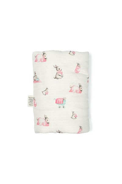 DEUX LAPINS Lapin Rose Patterned 100% Cotton Practical Breastfeeding Pillow - Bébé