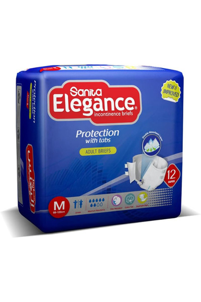 Sanita Elegance Sanita Elegance Adult Diapers Medium - 12 Diapers