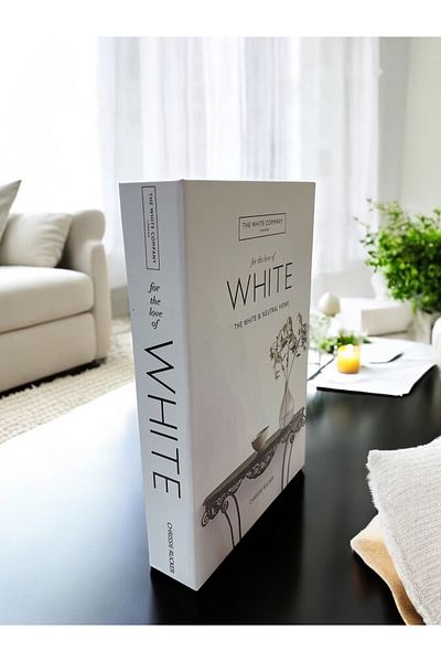 Saccura Decor Λευκό Νευτρικό Λευκό Διακοσμητικό Βιβλίο Κουτί – Κομψό και Λειτουργικό