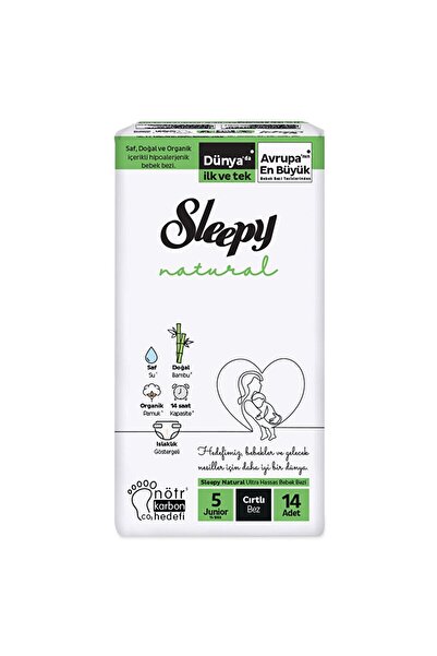 Sleepy Natural 5 Numara Junior 14'lü Bebek Bezi