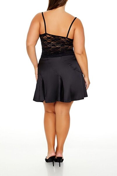 Forever 21 Plus Size Saten Mini Etek