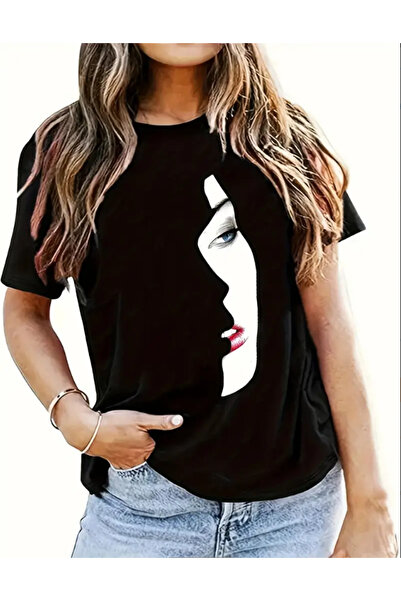 Marco Fresco Unisex Φούτερ με στάμπα στο μισό πρόσωπο