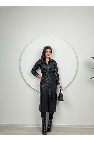 GİZONLY Rochie jachetă de piele