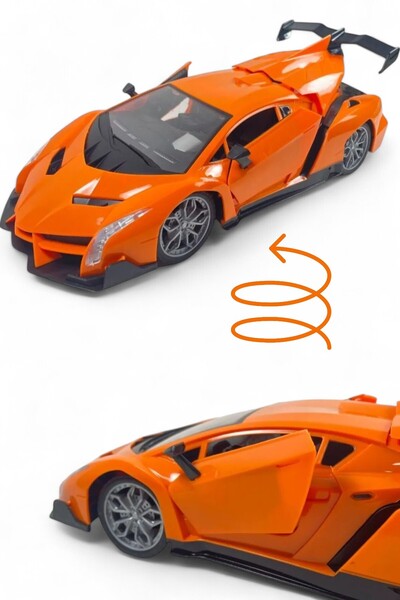 YILDIRIM OYUNCAK Uzaktan Kumandalı Full Fonksiyon Şarjlı Işıklı 1:18 Kapı Ve Bagajı Açılan Lamborghini Spor Araba
