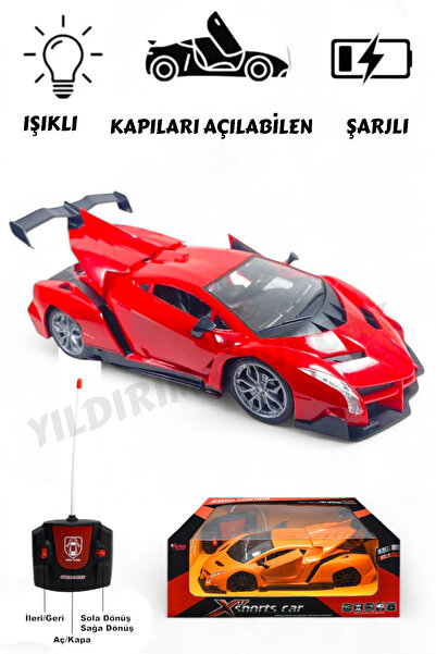 YILDIRIM OYUNCAK Uzaktan Kumandalı Full Fonksiyon Şarjlı Işıklı 1:18 Kapı Ve ...