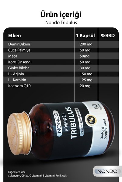 Nondo Erkekler Için Avantaj Paketi Epi Maca Tribulus Ginseng
