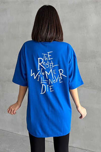 Stendhal Γυναικείο μπλουζάκι με στάμπα The Rebel Crew Neck Oversize