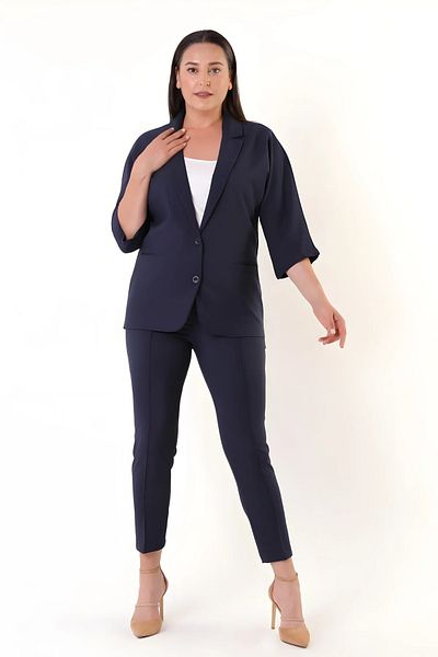 Hanezza Jachetă de damă cu mânecă liliac cu dublu nasturi - Design elegant și confortabil