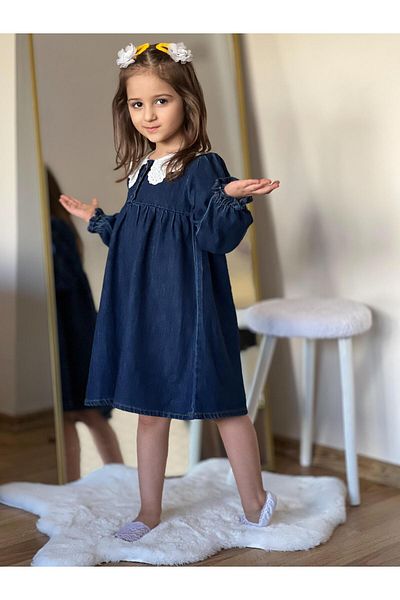 yns coolstar Rochie de blugi din denim albastru închis pentru fete