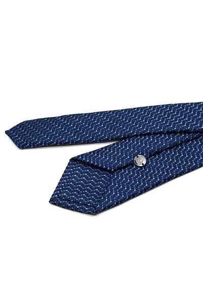 Kravatkolik Sk8016 Model Navy Blue Slim Small Pattern Tie