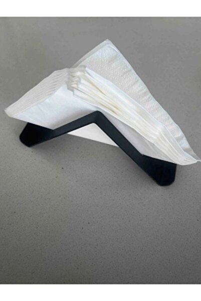 Genel Markalar Üçgen Peçetelik - masaüstü Peçete Organizeri 11 x 7 Siyah Meta...