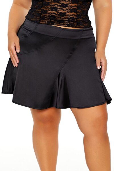 Forever 21 Plus Size Saten Mini Etek