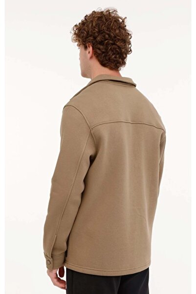 Lotto M-lensing Jacket Hoodie Ανδρικό φούτερ με κουκούλα Fleece Χακί