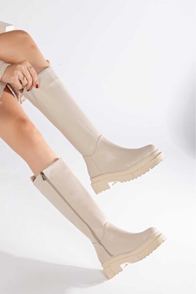 Genetti Kadın Cilt Fermuarlı Çizme Cz-1787