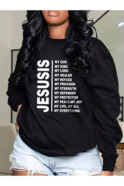 Marco Fresco Φούτερ Unisex με την επιγραφή "Jesus Is King"