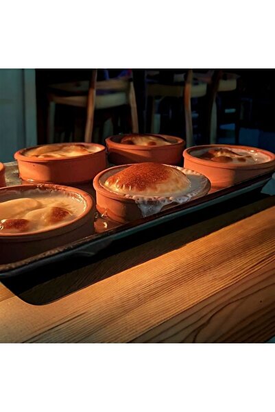 Hanedanev 6 Adet Anadolu Sütlaç Kase Güveç Içi Sırlı Çömlek 11,5x4cm 200ml