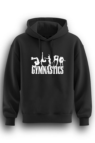 TOP GLORY Суичър с качулка и принт с гимнастика - 3 прежди GYMN3002