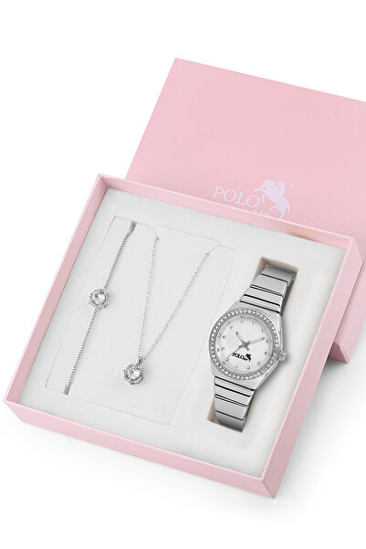 Polo Air Lüx Taşlı Kadın Kol Saati Zirkon Taşlı Kolye Bileklik Özel Kombin Se...