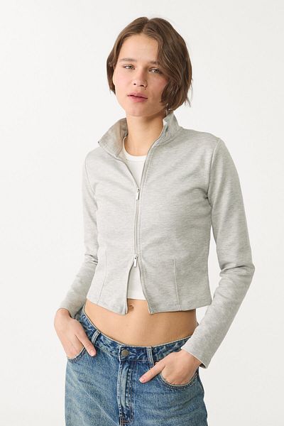 Stradivarius Fitted sweatshirt with zip