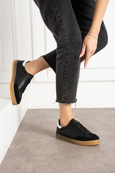 KOTAN Black Women's Logo Detailed Sneakers Women's Sneakers