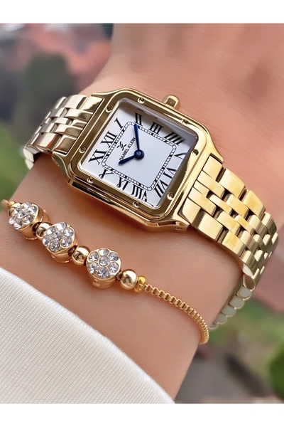 Daniel Klein Marka Altın Renk Su Geçirmez 2 Yıl Garantili Kadın Kol Saati - Bileklik Hediyeli