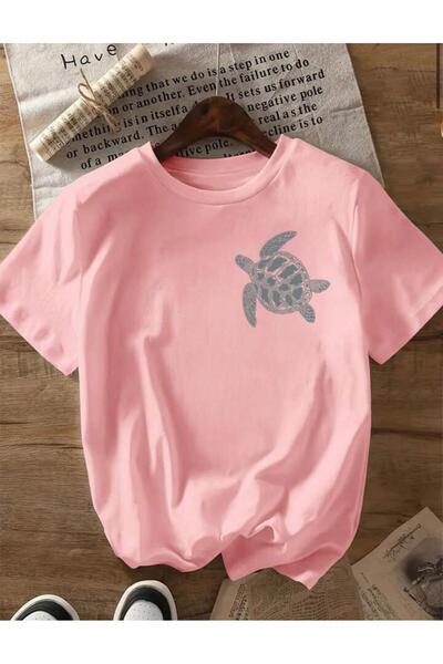 NO 601 Tricou unisex din bumbac pieptănat, cu imprimeu supradimensionat, cu b...