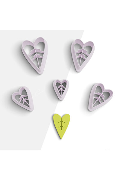 flament aşk Leaf Shaped Polymer Clay Mold, Earring Mold, Cookie Mold, Clay Cu...