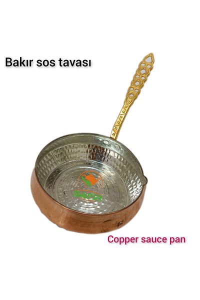 SAFİR Copper sauce bowl Copper sauce pan medium size oil sauce bowl A++ SAFIR TEA BOILERS