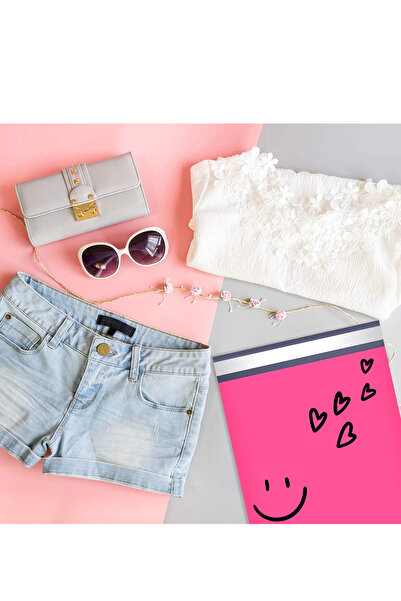 Dekals 5 Adet 17x30(+5cm Kapak) Minik Boy Fuşya Kendinden Yapışkanlı Hediye Poşeti Kargo Poşeti