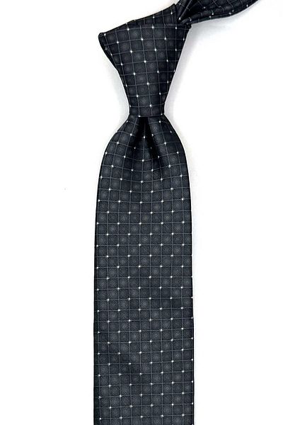 Kravatkolik Sk7980 Model Smoked Square Patterned Slim Tie