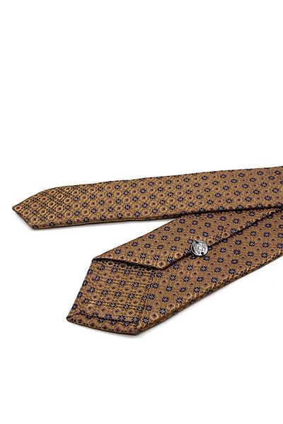 Kravatkolik Camel Color Motif Pattern Slim Tie Sk7988