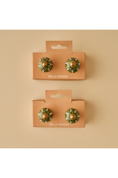 Bella Maison Ruth Kulp 4'lü Yeşil (6,5x3x3 cm)