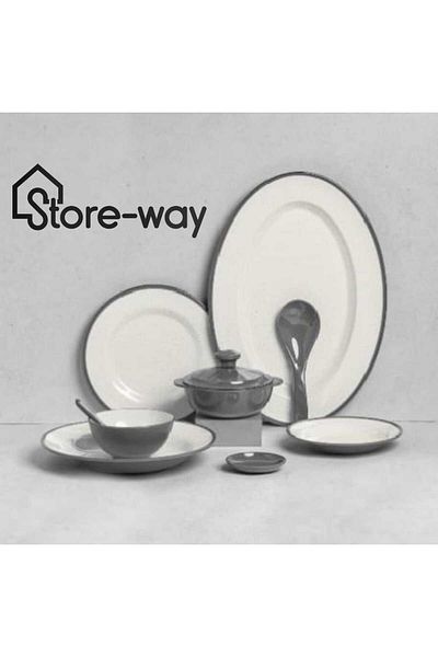 Storeway 40 Pcs Melamine Dinner Set